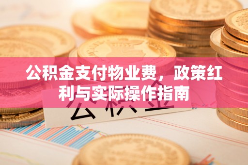 黄冈公积金支付物业费，政策红利与实际操作指南