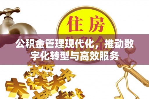 黄冈公积金管理现代化，推动数字化转型与高效服务